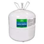 Solvent free spray adhesive in canister for bituminous roofing membranes