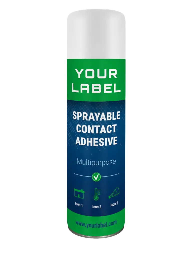 Heat-resistant spray adhesive in aerosol 500 ml.