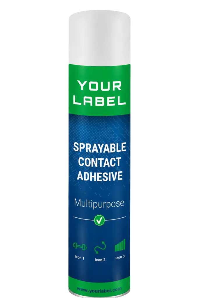 Heat-resistant spray adhesive in 750 ml. aerosol