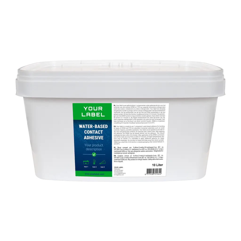 Waterbased EPDM-adhesive